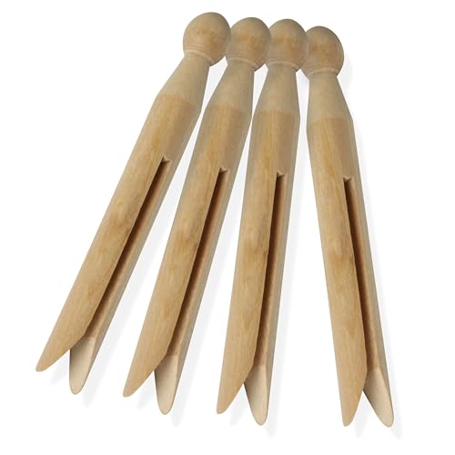 Honey-Can-Do Round Wooden Clothespins, 100 Pack