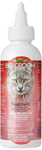 Bio-Groom Ear Mite Treatment – Dog Ear Infection Treatment, Cruelty-Free, Made in USA, Dog Ear Drops, Gentle Wax Remover, Ear Cleaner for Dogs and Cats – 4 fl oz 1-Pack