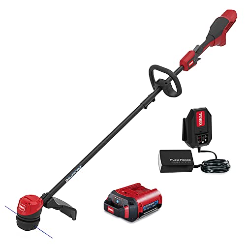Toro Flex-Force Power System 60V Max Lithium-Ion Brushless Cordless 13/15 Inch Electric String Trimmer with 2.0Ah Battery and Charger