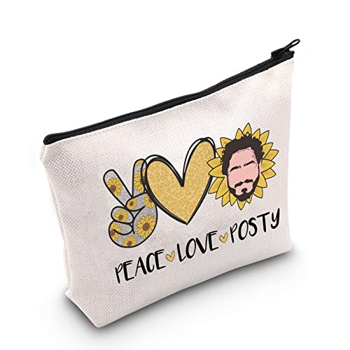 POFULL Music Gift Peace Love P Cosmetic Bag Rock and roll Fan Gift (PEACE LOVE POS bag)