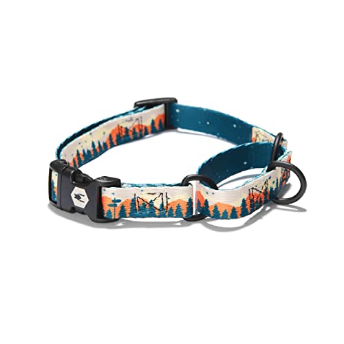 Wolfgang Premium Martingale Dog Collar for Small Medium Large Dogs, Made in USA, Overland Print, Medium (1 Inch x 14-18 Inch)