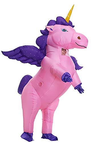 GOPRIME Winged Unicorn Costume,Adult Size (Pink)