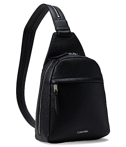 Calvin Klein Women's Mia Casual Sling, Black/Silver, Medium