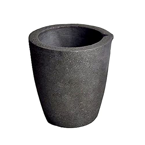 #3 6KG Metal Cap. MegaCast, Foundry Clay Graphite Crucibles Black Cup Furnace Torch Melting Casting Refining Gold Silver Copper Brass Aluminum