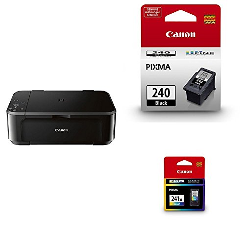 Canon PIXMA MG3620 Wireless All-In-One Color Inkjet Printer + PG-240 Black and CLI-241 Color Inks