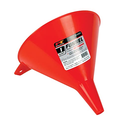Performance Tool W4064 All Purpose Funnel, 1 Quart Capacity, Red