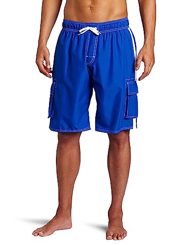 Kanu Surf Men's Barracuda Swim Trunks (Regular & Extended Sizes), Royal, 2X