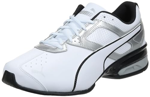 PUMA Men's Tazon 6 FM Puma White/ Puma Silver Running Shoe - 11 D(M) US