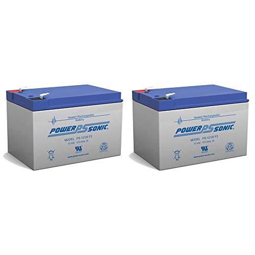 BATTERY REPLACEMENT for POWER-SONIC PS-12120F2 PS-12120 F2,12V 12AH EA. - 2 Pack