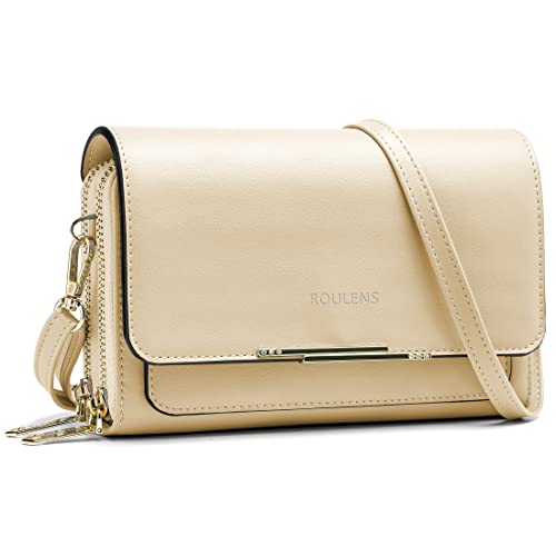 Roulens Small Crossbody Bag for Women,Cell Phone Purse Women's Shoulder Handbags Wallet Purse with Credit Card Slots