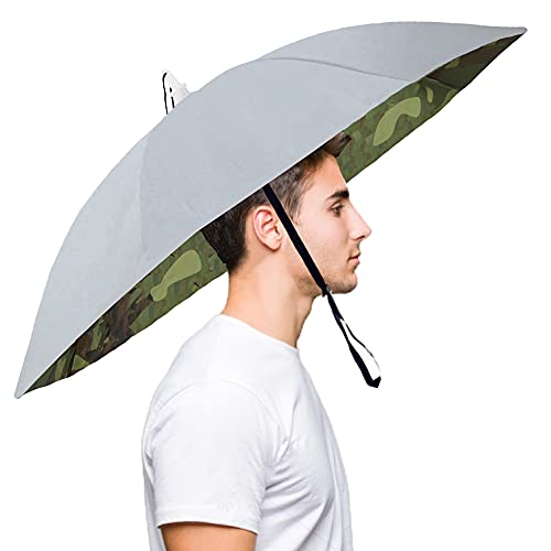 Mifashion Umbrella hat for kids and adult (Silver-Camouflage), Small