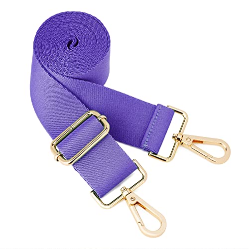 ZOOEASS Wide Shoulder Strap (Solid),Adjustable Replacement Belt Crossbody Canvas Bag Handbag (Violets)