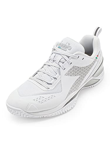 Diadora Men's Blushield Torneo 2 AG Tennis Shoe (White/White/White, 9.5)