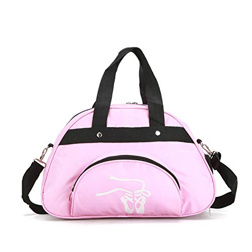 WEISIPU Nylon Dance Duffle Bag - Women Garment Shoe Dance Sports Bags Ballet Slippers (Pink)