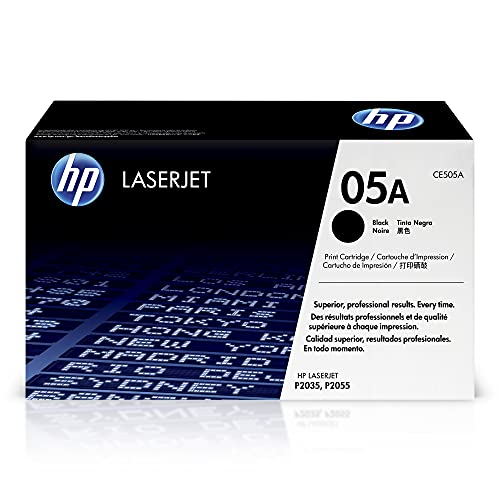 HP 05A Black Toner Cartridge | Works with HP LaserJet P2035, P2055 Series | CE505A