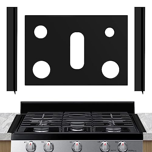 Stove Cover - Reusable Stove Covers For Gas Stove Top For Samsung Gas Range With 2Pcs Stove Gap Covers - Non-Stick Washable Gas Stove Liners Compatible With Samsung Gas Stove