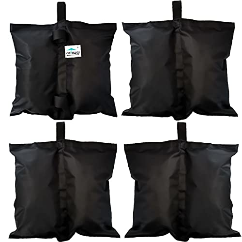 Ontheway Sand Bags for Canopy Tent, Heavy Duty Weights Sandbags, 4pcs-Pack (Black)