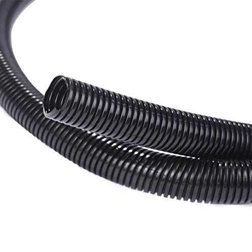 Alex Tech 10ft-1/4' 10ft-3/8' 10ft-1/2' Split Wire Loom Tubing Wire Conduit – Black