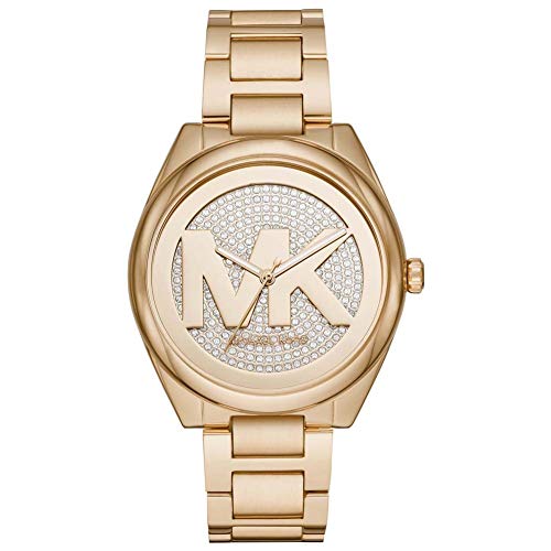 Michael Kors Women's Janelle Three-Hand Gold-Tone Stainless Steel Watch MK7088