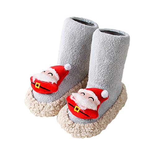 Bblulu Unisex Baby Boys Cotton Booties Non Skid Soft Sock Cotton Boots Infant Slippers First Walking Shoes Warm Socks Newborn Crib Shoes