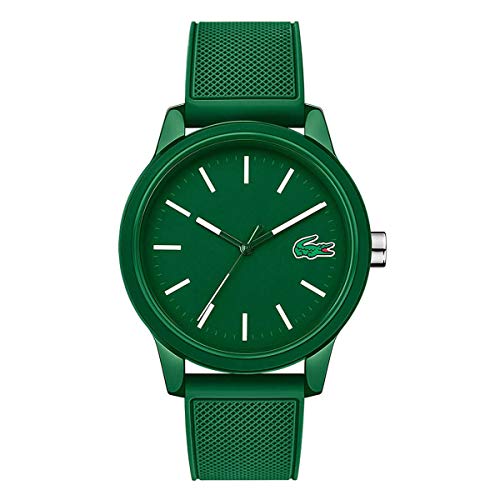 Lacoste Men's 12.Quartz TR90 and Rubber Strap Casual Watch, Color: Green (Model: 2010985)