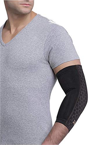 Copper Fit unisex adult Freedom Elbow Compression Sleeve, X-large Arm Warmers, Black, X-Large US