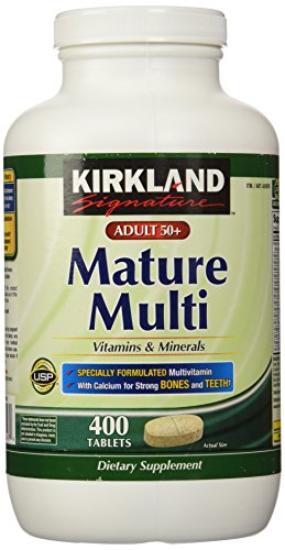 Kirkland Signature Adults, 50 plus Mature Multi Vitamins & Minerals, 400-Count Tablets