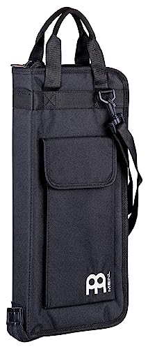 Meinl Percussion Drum Stick Bag with Extra Outside Pocket and Floor Tom Hooks – for Mallets, Brushes and Accessories, Black, Standard (MSB-1)