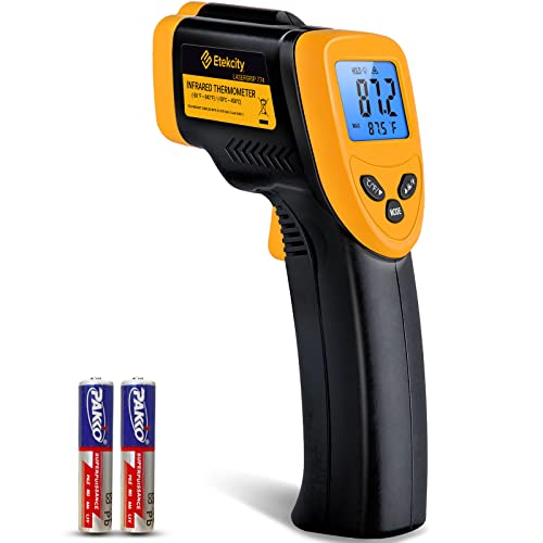 Etekcity Infrared Thermometer Laser Temperature Gun 774, Digital IR Meat Thermometer for Cooking, Candy, Food, Pizza Oven Grill Accessories, Heat Gun for Outdoor Indoor Pool Surface Temp