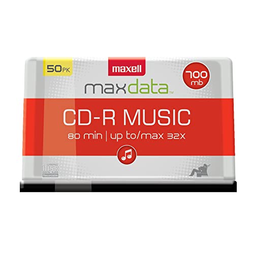 Maxell CD-R Music Spindle, Audio only, Blank Media, 50-pack(625156)