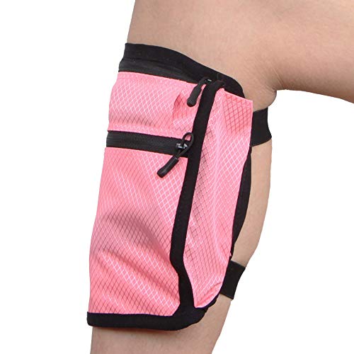 Ailzos On the Calf/Leg Cell Phone Holder for Riders and Hikers, Phone Carrier for Runners, Equestrian Riders, Jogger or Motorcycle, Sport Leg Band Pouch/Leg Purse for Various Occasions, Pink
