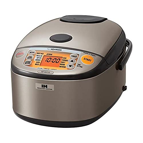 Zojirushi NP-HCC10XH Induction Heating System Rice Cooker and Warmer, 1 L, Stainless Dark Gray