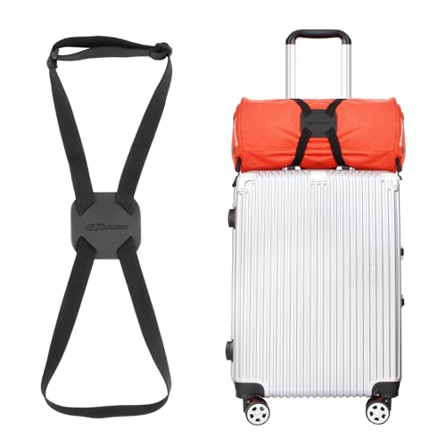 Luggage Straps Bag Bungees for Add a Bag Easy to Travel Suitcase Elastic Strap Belt (Black) …
