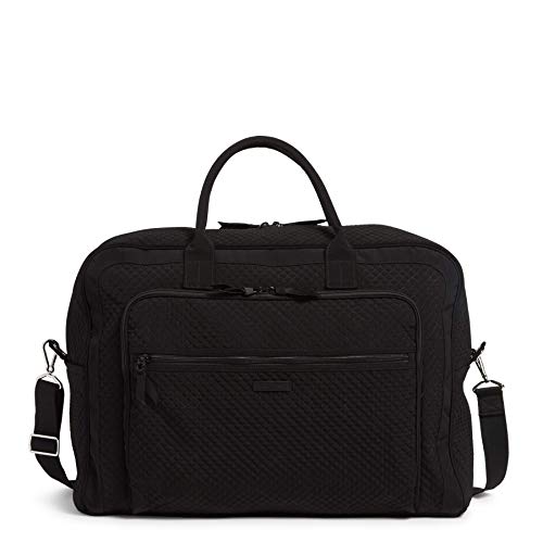 Vera Bradley Women's Microfiber Grand Weekender Travel Bag, Black, One Size