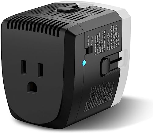 2000W Travel Adapter and Converter Combo - Power Converter for US to UK, Europe, and 150+ Countries - Compact Design for International Travel