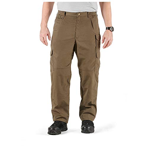 5.11 Tactical Men's Taclite Pro Lightweight Performance Pants, Cargo Pockets, Action Waistband, Tundra, 42W x 32L, Style 74273