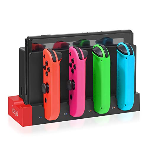 Joycon Charging Dock Station for Nintendo Switch & OLED - Charges Up To 4 Controllers, Compatible with Switch and Switch OLED Model