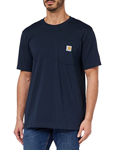 Carhartt Men's Relaxed Fit Heavyweight T-Shirt, Navy, X-Large