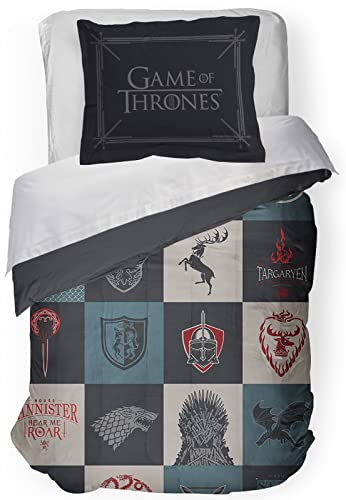 Jay Franco Game of Thrones Fire & Ice Full Comforter & Sham Set - Super Soft Bedding - Fade Resistant Microfiber (Official Game of Thrones Product)