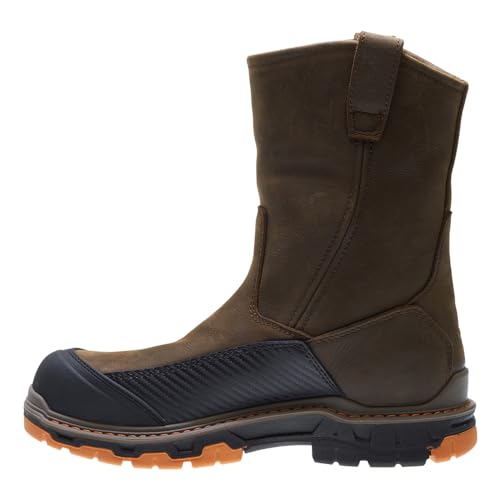 Wolverine Men's Overpass 10' Composite Toe Waterproof Work Boot, Dark Coffee, 9 W US