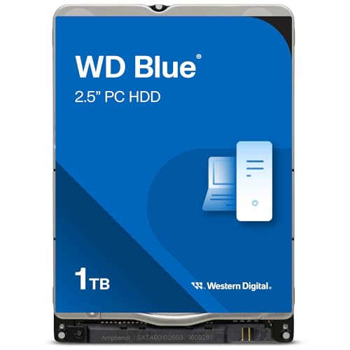 Western Digital 1TB WD Blue Mobile Hard Drive HDD - 5400 RPM, SATA 6 Gb/s, 128 MB Cache, 2.5' - WD10SPZX