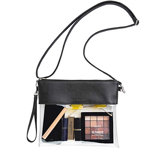 Vorspack Clear Bag Stadium Approved - PU Leather Clear Purse Clear Crossbody bag for Concert Festival