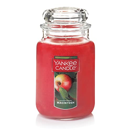 Yankee Candle Macintosh Scented, Classic 22oz Large Jar Single Wick Candle, Over 110 Hours of Burn Time