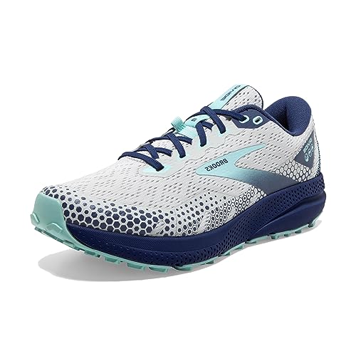 Brooks Women’s Divide 3 Trail Running Shoe - Oyster/Cobalt/Blue Tint - 8.5 Medium