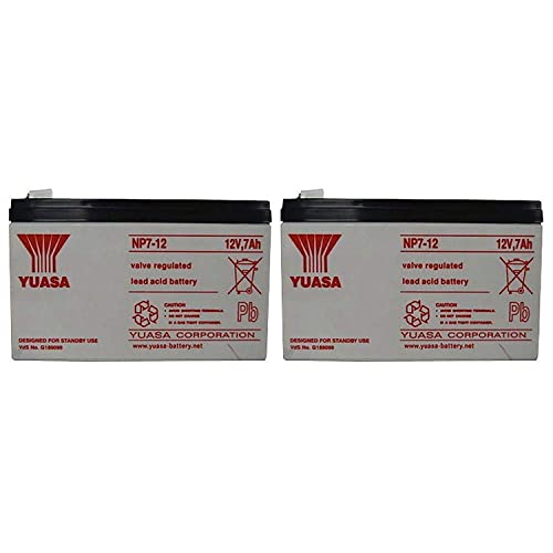 Yuasa NP7-12 12V 7AH Battery (2 Pack)