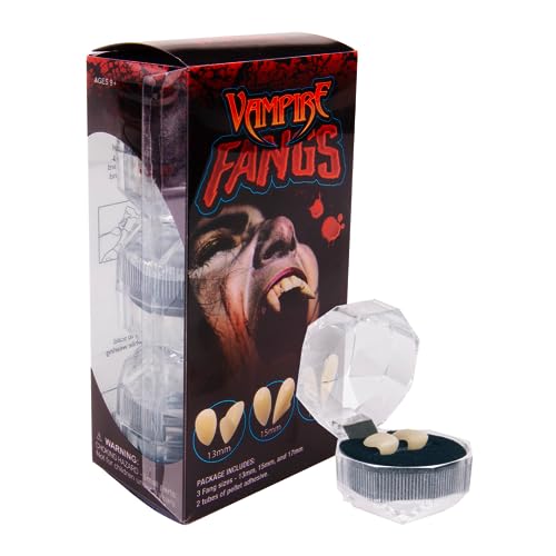 Giraffe Manufacturing Realistic Vampire Fangs for Cosplay & Halloween Costumes- Fangs for Adults & Teen, Werewolf & Vampire Teeth Accessories