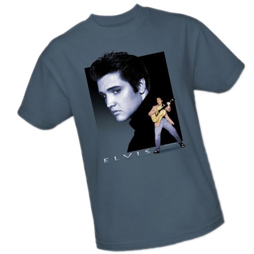 Blue Rocker -- Elvis Presley Adult T-Shirt, X-Large