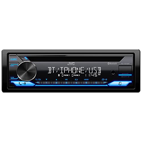 JVC KD-TD72BT Bluetooth Car Stereo Receiver with USB Port – AM/FM Radio, CD and MP3 Player, Amazon Alexa Enabled - 13-Digit LCD Dual-Line Display - Single DIN – 13-Band EQ