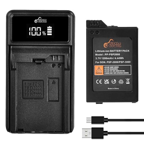 Pickle Power PSP-2000 Battery and LED Display Charger for Sony PSP 2000/3000 PSP-S110 Console PSP-3001 PSP-3002 PSP-3000 PSP-3004 PSP-2001 PSP-2002 PSP-2003