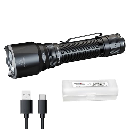Fenix TK22R Tactical Flashlight, 3200 Lumens USB-C Rechargeable, 525 Yards Long Throw, High Power Super Bright with Lumentac Organizer